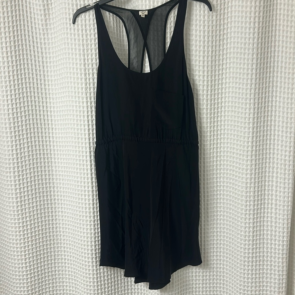 Aritzia Wilfred Sheer Black Silk Halter Dress Small